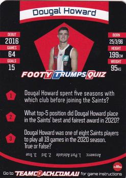 2021 Team Coach AFL #53 Dougal Howard Back